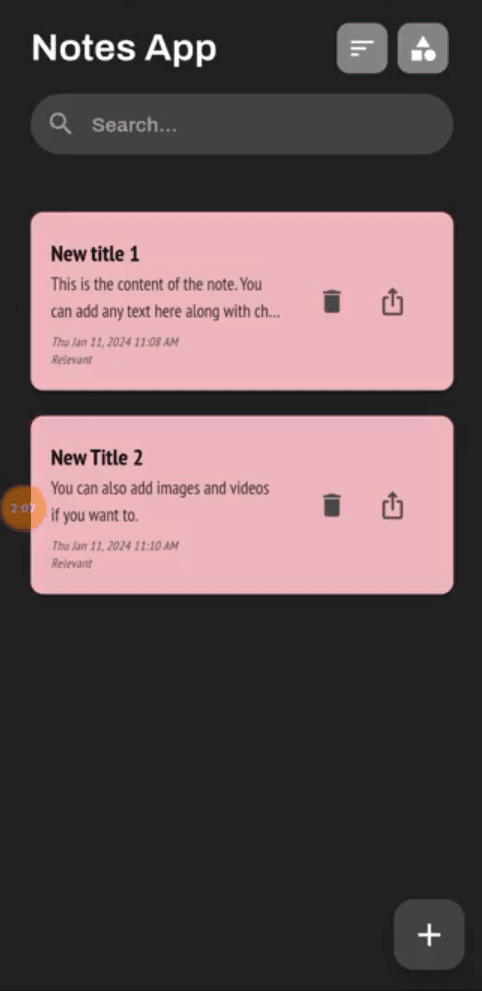 Flutter Notes App